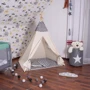 Детская палатка Springos Tipi XXL вигвам бело-черная (TIP02)