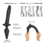 Анальная пробка с дилдо Strap-On-Me Switch Plug-In Realistic Dildo Black - XXL