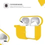 Чехол для наушников TPU Case with Belt Yellow for Apple AirPods Pro фото 1