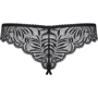 Трусики с вырезом Obsessive Contica black S/M
