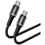 Кабель Baseus USB-C to USB-C 60W PD2.0 60W Halo Data 1m Black (CATGH-J01): Тип USB-C - USB-C