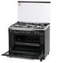 Газова плита Fresh N90 G5 / 01 (60x90) (чорний / нержавіюча сталь): Розміри (ВxШxГ) 85x90x60 см