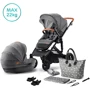 Універсальна коляска 2 в 1 Kinderkraft Prime Gray + MommyBag (KKWPRIMGRMB200)
