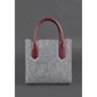 Женская сумка тоут BlankNote серая (BN-BAG-28-felt-vin): Застежка Молния