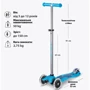 Самокат Micro серии Maxi Deluxe Glow LED Plus Синий хрусталь (MMD37): Материал колес полиуретан