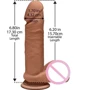 Фаллоимитатор реалистичный Doc Johnson The D Perfect D 7 Inch With Balls Ultraskyn (карамель)