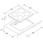 Варочная поверхность электрическая Candy CI 640 CB: Размеры для встраивания 4 x 56 x 48 см
