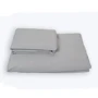 Простирадло на гумці SoundSleep Shine сатин світло-сіра 200х220 см (93461504)