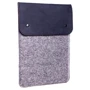Gmakin Case Slim Felt Two Buttons Blue/Grey (GM65-12) for MacBook 12"