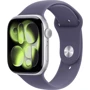 Apple Watch Series 11 GPS + Cellular 46mm Silver Aluminium Case with Purple Fog Sport Band - S/M (MFCP4)