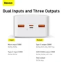 Зовнішній акумулятор Baseus Power Bank 30000mAh Bipow Display 20W White (PPDML-N02/PPBD050402): Ємність батареї, мАг 30000