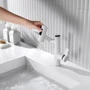 Смеситель для раковины Lefton Single-Hole Rotatable Faucet with Temperature Display-BF2204 White фото 10