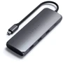 Адаптер Satechi Adapter Aluminum USB-C to USB-C+2xUSB+HDMI+SSD карман Space Gray (ST-UCHSEM)