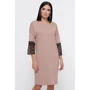 Платье FashionUp PL-1808B 42 бежевое повседневное до середины бедра