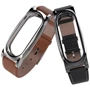 Кожаный ремешок MiJobs 2 Plus для Xiaomi Mi Band 2, Brown/Silver: Совместимость с брендом Xiaomi