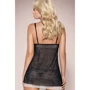 Двухслойный бебидолл с кружевной накидкой Obsessive 811-BAB-4, S/M