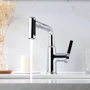 Смеситель для раковины Lefton Single-Hole Waterfall & Pull-Out Liftable Bathroom Faucet-BF2209 Chrome: Материал Латунь