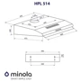 Вытяжка Minola HPL 514 I: Тип воздухоочистителя Отвод