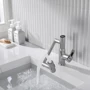 Смеситель для раковины Lefton Single-Hole Rotatable Faucet with Temperature Display-BF2204 Chrome: Термостат Нет