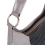 Женская сумка-мешок Laskara серая (LK-DD221-grey-black): Фактура Матовая, Гладкая