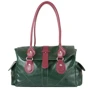 Женская сумка саквояж Laskara темно-зеленая (LK-10250-green)