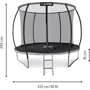 Батут Outtec Premium 10ft (312см) черно-серый с внутренней сеткой (5907766665847)