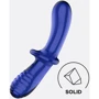 Стеклянный фаллоимитатор Satisfyer Double Crystal light blue