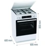 Плита комбинированная Gorenje GKS6C71WF: Тип устройства Кухонная плита комбинированная