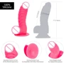 Ребристый фаллоимитатор на присоске ADDICTION - Tom 7″ Dildo With Balls - Pink + вибропуля
