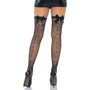 Чулки-сетка со швом Leg Avenue Bow back seam thigh highs One size Black
