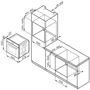 Духовой шкаф электрический Pyramis PO78104010EBLM: Размеры 59.5x59.5x57.5 см (ВxШxГ)