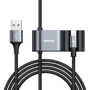 Кабель Baseus USB Cable to Lightning + 2xUSB Backseat 1.5 m Black (CALHZ-01)