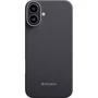 Чехол для iPhone Pitaka Black/Grey Ultra-Slim Case Black/Grey Twill (KI1601A) for iPhone 16: Цвет черный