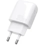 Зарядний пристрій Proove Wall Charger USB-C+USB Silicone Power Plus 30W White: Кабель в комплекті отсутствует