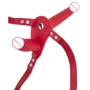 Двойной страпон с вибрацией Fetish Tentation Vibrating Strap-On with Double Dildo Red