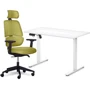 Комплект Mealux PowerDesk Lite White + Leo Air Plus Green (EVO-201 Lite W/W +Y 546 KZ)