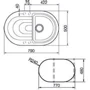 Teka PERLA 45 B-TG (40144580): Форма овальна
