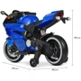 Детский электромотоцикл Bambi Racer Ducati синий (M 4104ELS-4): Материал колес EVA