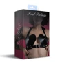 Лиф Сердце из натуральной кожи Feral Feelings - Hearts Bra Black