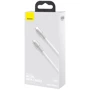 Кабель Baseus Cable USB-C to USB-C Cafule Metal 100W 1m White (CATJK-C02) фото 6