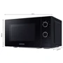 Микроволновая печь Samsung MS20A3010AL: Объем, л 20