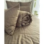 Простирадло LightHouse Sateen Stripe Brown на гумці страйп-сатин 160х200+25см (603937): Матеріал сатин