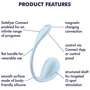 Виброяйцо Satisfyer Smooth Petal Connect App Light Blue