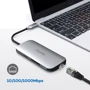Адаптер HooToo USB-C to USB-C + HDMI + 3xUSB 3.0 + RJ45 + SD Space Grey (HT-UC008SG): Інтерфейс підключення USB-C