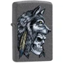 Зажигалка Zippo Wolf Skull Feather Design 29863