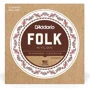 Струна для гитар Комплект струн D'addario EJ33 Folk Nylon 80/20 Bronze Ball End Clear Treble