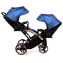 Универсальная коляска для двойни 2 в 1 Junama Fluo line Duo Slim 01, синий (J-Fl-DUOs-01): Количество блоков 2
