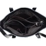 Женская сумка тоут Borsa Leather черная (10t8853-black): Фактура Матовая, Гладкая