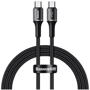 Кабель Baseus USB-C to USB-C 60W PD2.0 60W Halo Data 1m Black (CATGH-J01)