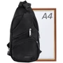 Мужская сумка-слинг DNK Leather черная (DNK-JOKER-2-BAG-1): Пол Мужской